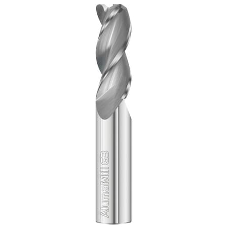 3-Flute - 37.5° Helix - 3833 AlumaMill G3 HP End Mills, RH Spiral, Corner Radius, Standard, 1/2